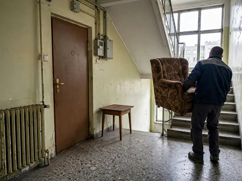 Odbiór starego fotela i stolika spod drzwi mieszkania